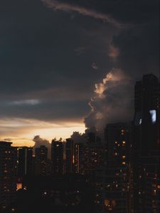 Preview wallpaper city, buildings, architecture, skyscrapers, evening