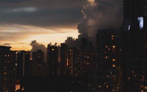 Preview wallpaper city, buildings, architecture, skyscrapers, evening