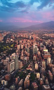 Preview wallpaper city, buildings, architecture, roads, mountains