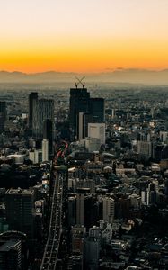 Preview wallpaper city, buildings, architecture, road, metropolis