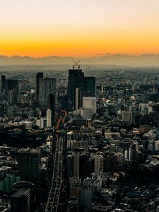 Preview wallpaper city, buildings, architecture, road, metropolis
