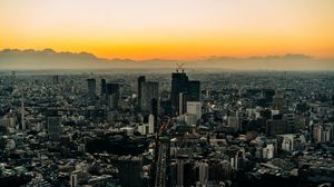 Preview wallpaper city, buildings, architecture, road, metropolis