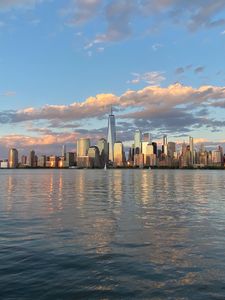 Preview wallpaper city, buildings, architecture, sea, sky