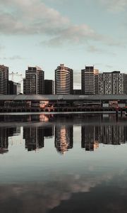 Preview wallpaper city, buildings, architecture, water, reflection