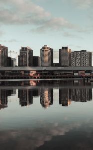 Preview wallpaper city, buildings, architecture, water, reflection