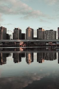 Preview wallpaper city, buildings, architecture, water, reflection