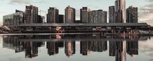 Preview wallpaper city, buildings, architecture, water, reflection