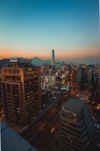 Preview wallpaper city, buildings, architecture, tower, road, lights