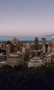 Preview wallpaper city, buildings, architecture, evening, sky