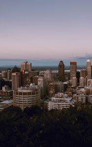 Preview wallpaper city, buildings, architecture, evening, sky