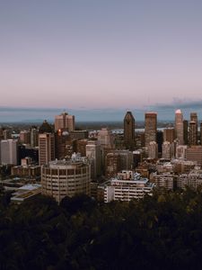 Preview wallpaper city, buildings, architecture, evening, sky