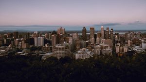 Preview wallpaper city, buildings, architecture, evening, sky