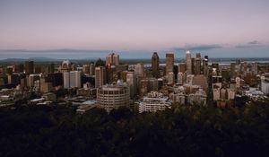 Preview wallpaper city, buildings, architecture, evening, sky