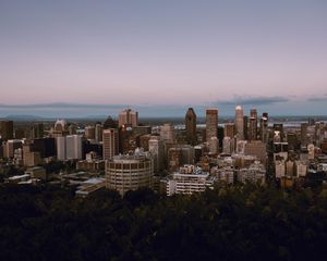 Preview wallpaper city, buildings, architecture, evening, sky