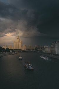 Preview wallpaper city, buildings, architecture, river, boats