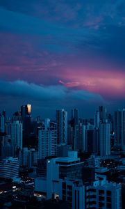 Preview wallpaper city, buildings, architecture, evening, skyscrapers
