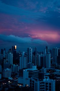 Preview wallpaper city, buildings, architecture, evening, skyscrapers