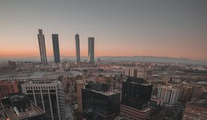 Preview wallpaper city, buildings, architecture, tower, skyscrapers, road