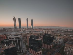 Preview wallpaper city, buildings, architecture, tower, skyscrapers, road