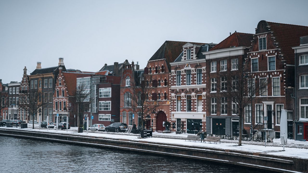Wallpaper city, buildings, architecture, river, water