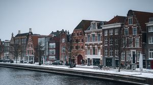 Preview wallpaper city, buildings, architecture, river, water