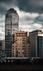 Preview wallpaper city, buildings, architecture, clouds