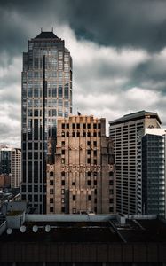Preview wallpaper city, buildings, architecture, clouds