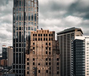 Preview wallpaper city, buildings, architecture, clouds