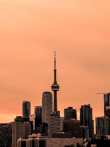 Preview wallpaper city, buildings, architecture, twilight