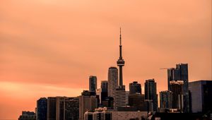 Preview wallpaper city, buildings, architecture, twilight