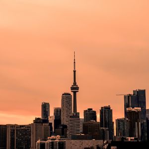 Preview wallpaper city, buildings, architecture, twilight