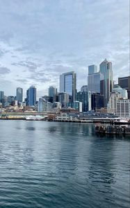 Preview wallpaper city, buildings, architecture, water, pier