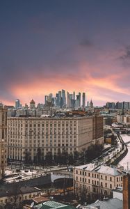 Preview wallpaper city, buildings, architecture, aerial view, moscow