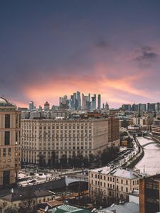 Preview wallpaper city, buildings, architecture, aerial view, moscow