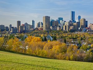 Preview wallpaper city, buildings, architecture, trees