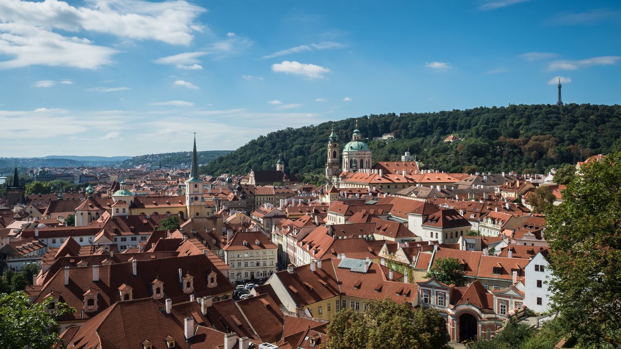 Wallpaper city, buildings, architecture, aerial view, old