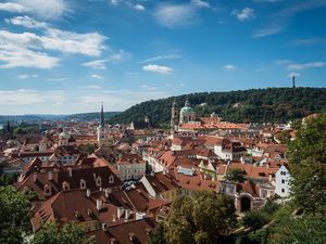 Preview wallpaper city, buildings, architecture, aerial view, old