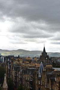 Preview wallpaper city, buildings, architecture, mountains, aerial view