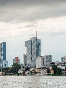 Preview wallpaper city, buildings, architecture, clouds, water