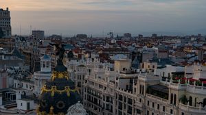 Preview wallpaper city, buildings, architecture, road, aerial view