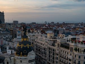 Preview wallpaper city, buildings, architecture, road, aerial view