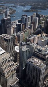 Preview wallpaper city, buildings, architecture, metropolis, aerial view