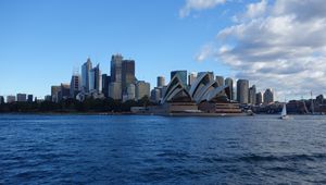 Preview wallpaper city, buildings, architecture, water, sydney