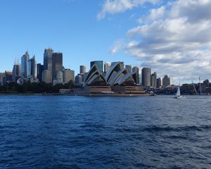 Preview wallpaper city, buildings, architecture, water, sydney