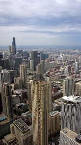 Preview wallpaper city, buildings, architecture, aerial view, chicago