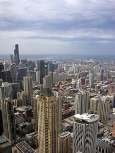 Preview wallpaper city, buildings, architecture, aerial view, chicago