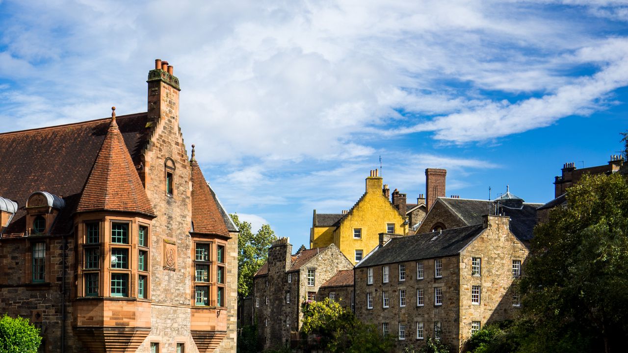 Wallpaper city, buildings, architecture, river, trees, old