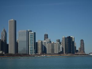 Preview wallpaper city, buildings, architecture, water, metropolis