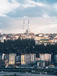 Preview wallpaper city, buildings, architecture, towers, cityscape, aerial view