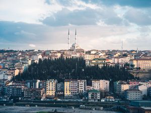 Preview wallpaper city, buildings, architecture, towers, cityscape, aerial view